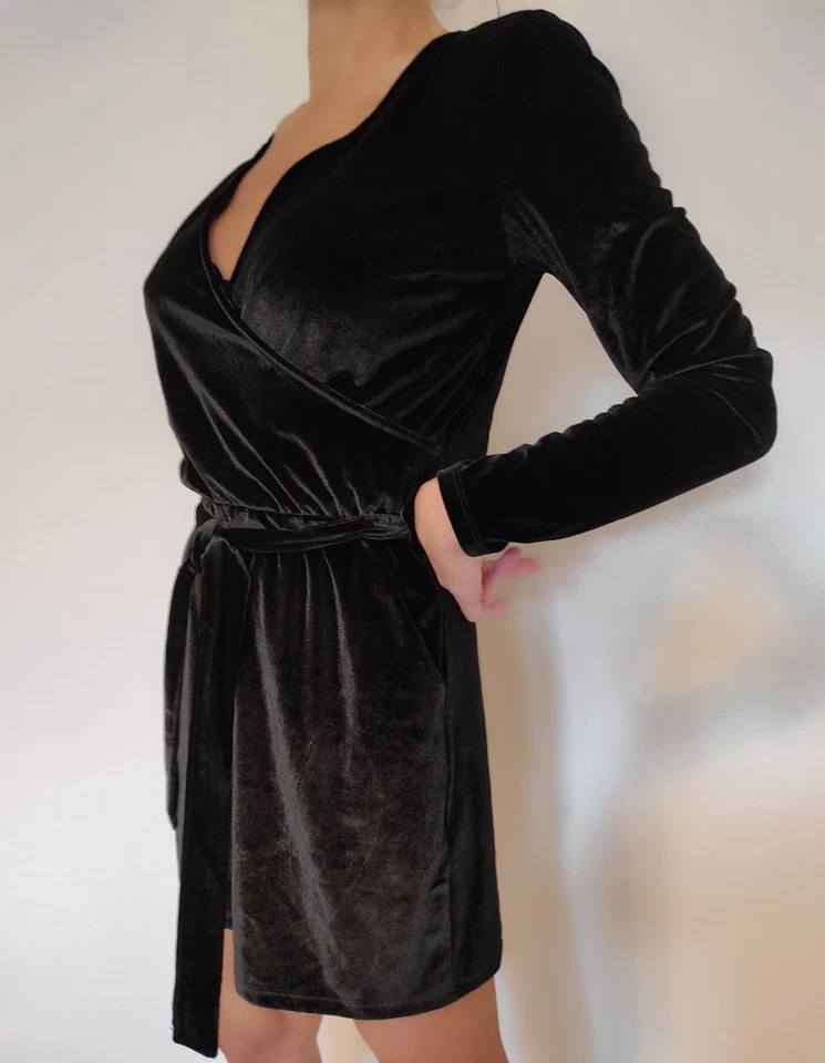 Damen Combishort Kleid Shorts Overall Neu Gr L 40 Women Jumpsuit Velours Optik - Bild 2 von 4