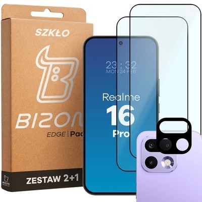 2x Schutzglas + Kameraschutz für Realme 16 Pro 5G Bizon Displayschutzglas Glas