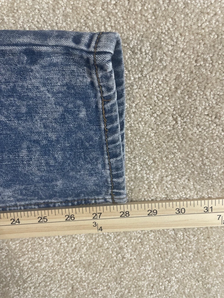 Nicki Minaj 牛仔裤女式 13/14 锥酸洗蓝色中腰弹力 — 第 4/4 张图片