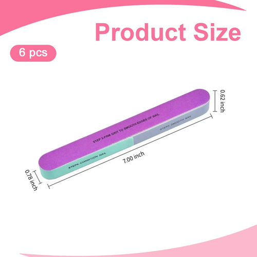6 Stück Multifunktional Nagel Polierfeile, Multidimensional Nail Buffer, Nail Fi - Bild 2 von 6
