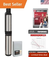 Red Lion 22 GPM Deep Well Pump - 1 HP, 230 Volt, Includes Control Box & Features