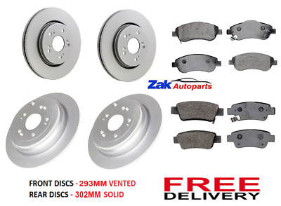 FOR HONDA CR-V CRV MK3 2.0 2.2 CTDi 07-12 FRONT & REAR BRAKE DISCS