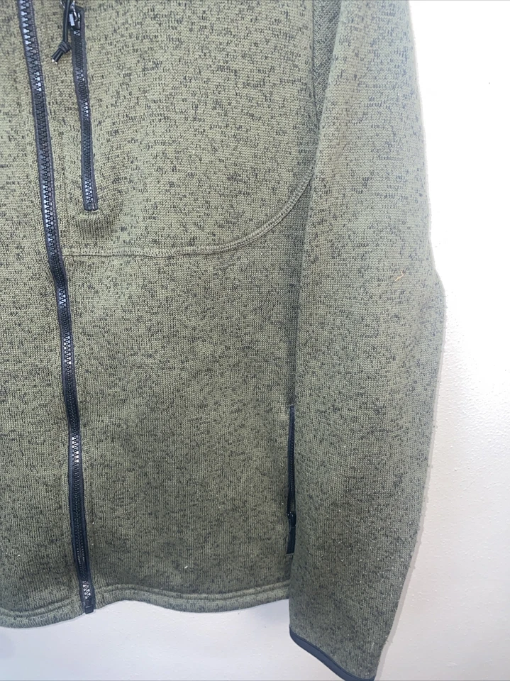 Mens Sweater Fleece Jacket Gray Heather Size Small Outdoor Life - Image 2 of 4