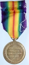 c.1919 GREAT BRITAIN UK WWI MILITARY Great War for CIvilisation Medal i113990