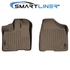 SMARTLINER Custom Fit Floor Mats 1st Row TPE Tan OEM Toyota Sienna Front Set