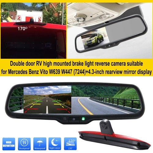 Rear View Mirror Monitor+Rear View Camera Brake Light for Benz Vito W639 W447 - Picture 5 of 20