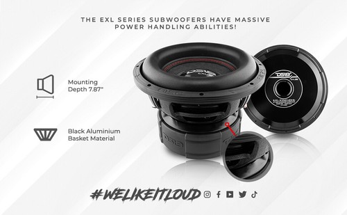 DS18 EXL-XX12.4DHE 12” High Excursion Car Subwoofer 4000 Watts DVC 4+4 Ohms - Picture 4 of 8