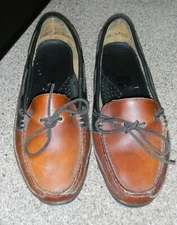 Life Outdoors Leather One Eyelet Slip On Loafer Moc Toe Boat Men Shoe 10.5 EEEEE