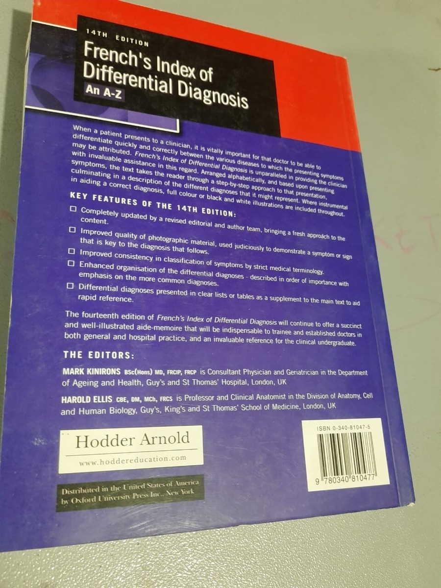 French's Index of Differential Diagnosis : An A-Z by Harold Ellis