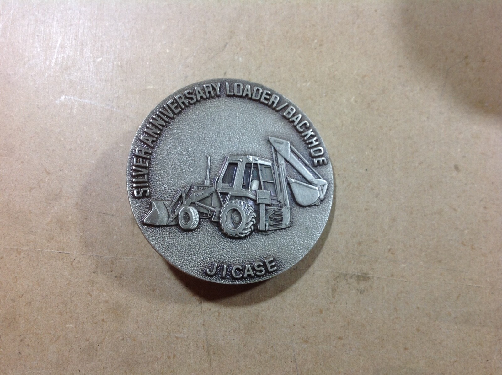 JI CASE Silver Anniversary Loader/Backhoe Belt Buckle Gem