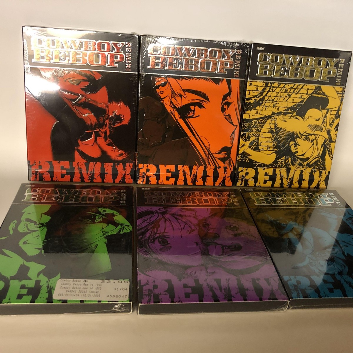Cowboy Bebop Remix Vol 1 2 3 4 5 6 DVDs w/Slipcovers White Cowboy Bebop Remix Vol 1 2 3 4 5 6 DVDs w/Slipcovers White