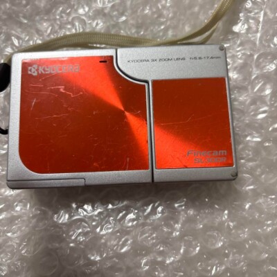 KYOCERA Finecam SL300R オレンジ　コンパクトデジタルカメラ KYOCERA Finecam SL300R Red 3x Zoom Working Compact Digital Camera