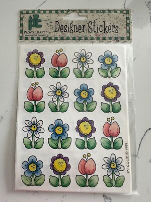 Provo Craft Designer Sticker ''Pretty Posies'' 99PC Multi Color Scrapbooking Craft