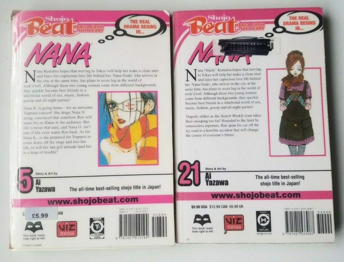 Nana Vol 5 & 21 By Ai Yazawa, Viz Media English Manga Paperback