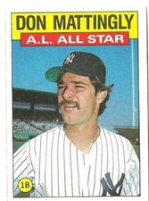 DON MATTINGLY NEW YORK YANKEES AMERICAN LEAGUE ALL STAR #712 - TOPPS NM-MT 1986