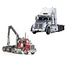 Fascinations Metal Earth WESTERN STAR 4900 Log Truck & 5700XE Phantom Model Kits