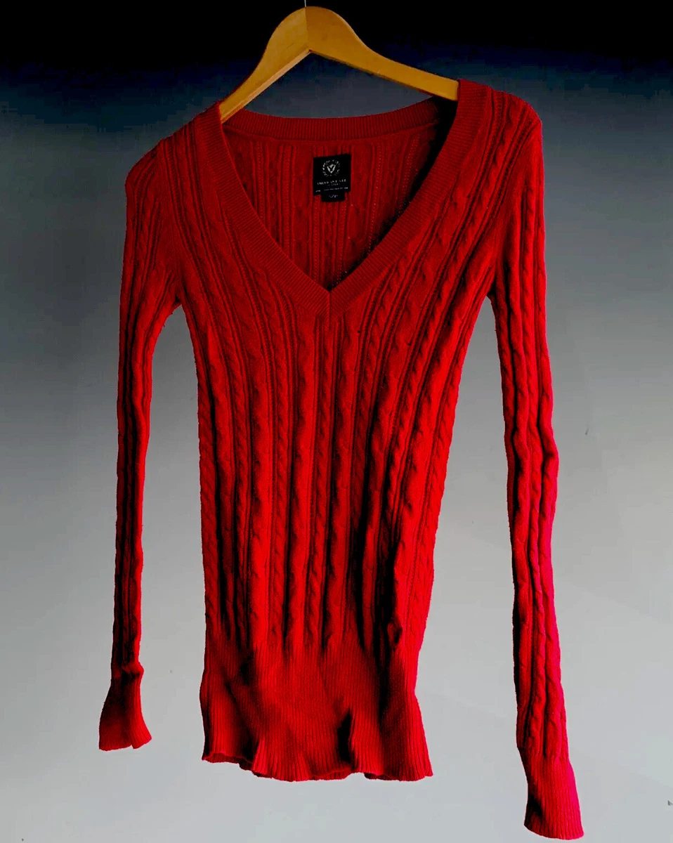 AMERICAN EAGLE S/P WOMENS RED SWEATER | eBay
