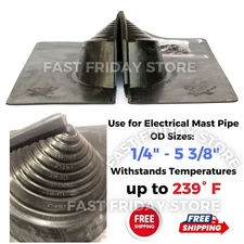 Shingle Roofing Electrical Mast Flashing Boot for OD Pipe Sizes 1/4" - 5 3/8"