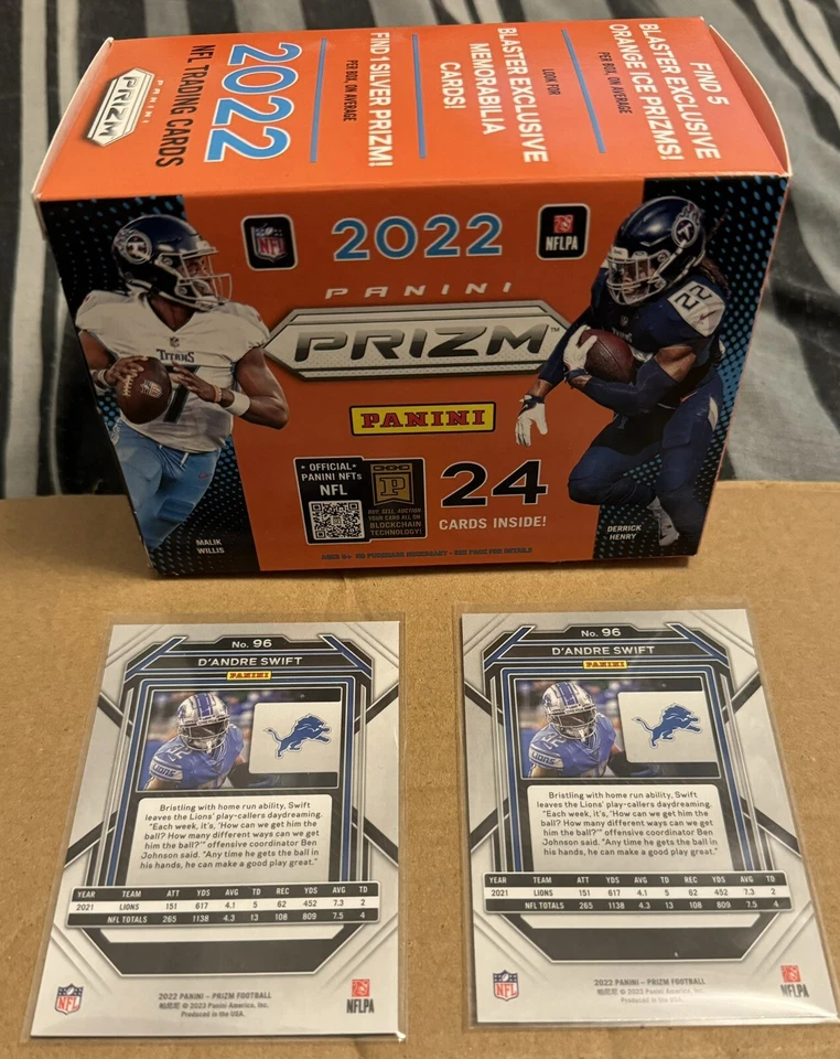 2022 Panini Prizm d'andre swift  Base Lot Detroit lions #96 - Image 2 of 2