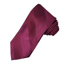 Stafford Striped Silk Necktie Men Burgundy Red Shimmer Dress Work Blend Stripes