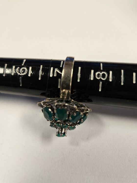 Sterling Silver Size 7 Bold Statement Ring With 1… - image 7