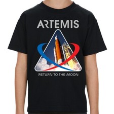 NASA Artemis Launch Youth Black Shirt