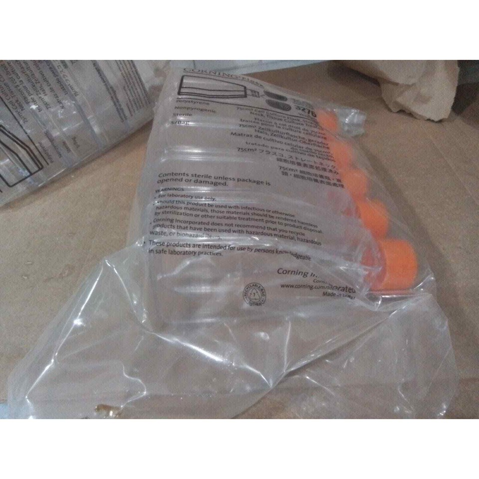 Corning 3276 Sterile 75cm2 Modified Triangular Cell Culture Flask w