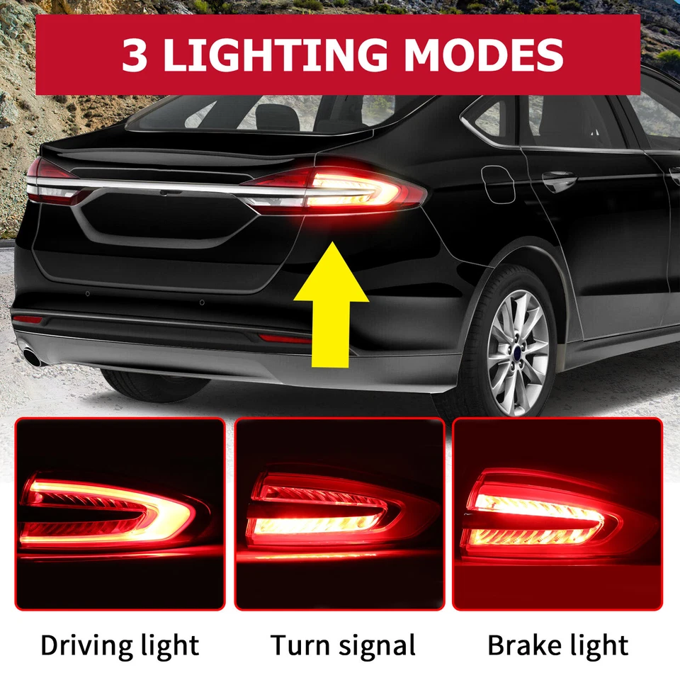 Luz LED de luz trasera lateral derecha para pasajero Ford Fusion 2017-2020 HECASA Foto 2 de 4