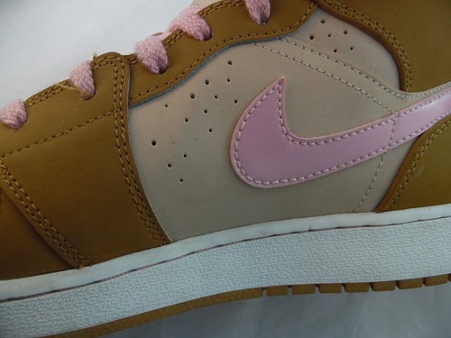 Nike Girls Air Jordan 1 Mid GG "Lola Bunny" Shoes Size 8Y 724072-730 Wheat Pink - Picture 18 of 21