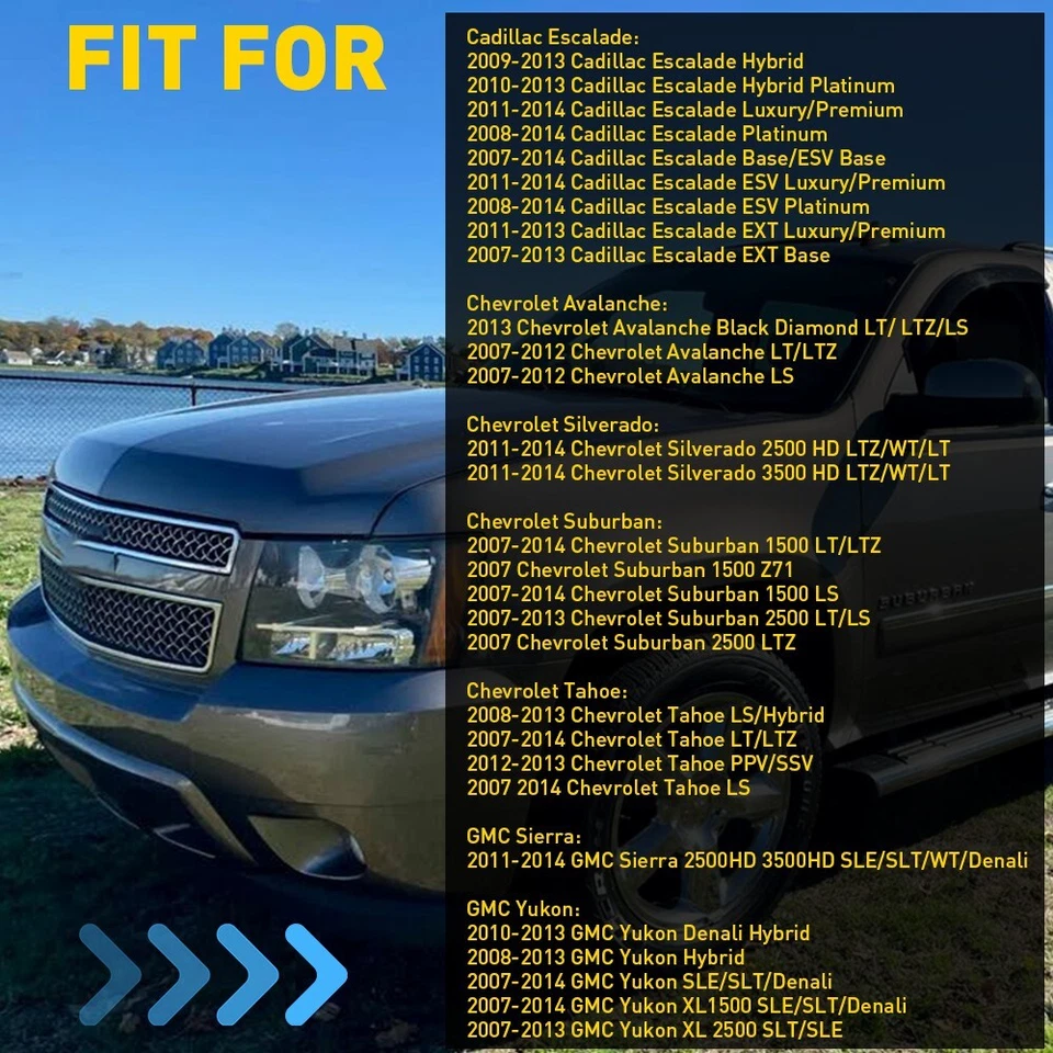 Conjunto de 2 luces LED de charco de espejo lateral para Cadillac Escalade 2007-2014 EE. UU. Foto 2 de 4