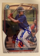 Lyonell James 2023 Bowman Chrome Autographed Card Boston Red Sox TC1508