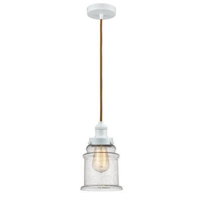 Innovations E Canton Mini Pendant, WH Seed/Bell/Copper - 100W-10CR-1H-W-G184