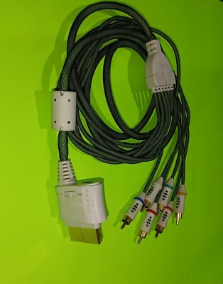 Intec HDTV MONSTER Green 8ft XBOX 360 Component Cable HIGH QUALITY CABLE Rare! 