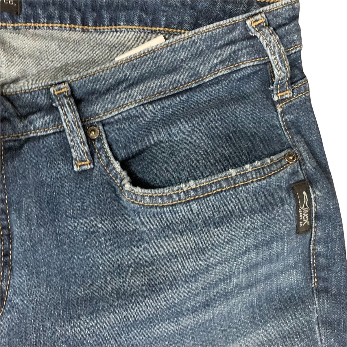 Silver Jeans Co. Beau Girlfriend Fit Indigo Medium Wash Denim Jeans 36x30 View 4