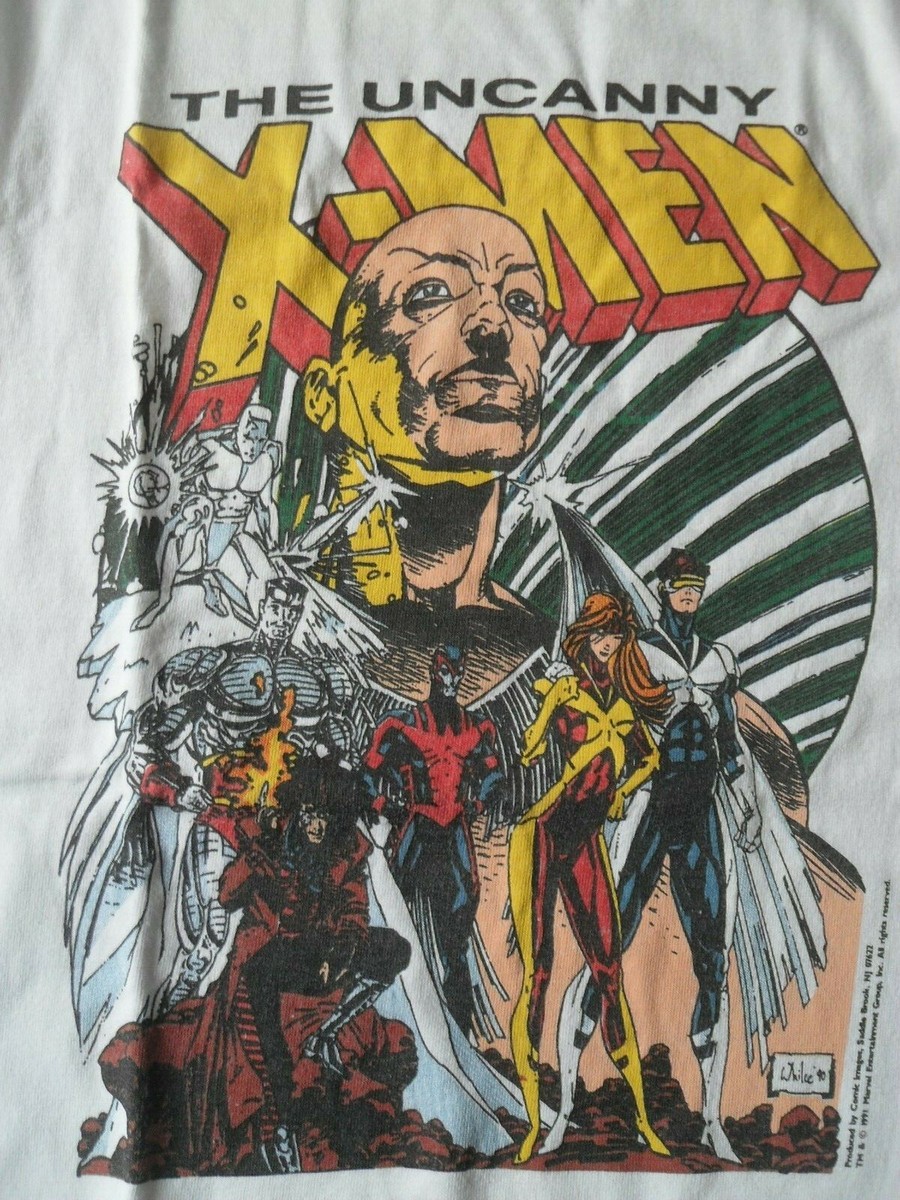 RARE VTG 1991 The Uncanny X-Men T-SHIRT Comic Images Whilce