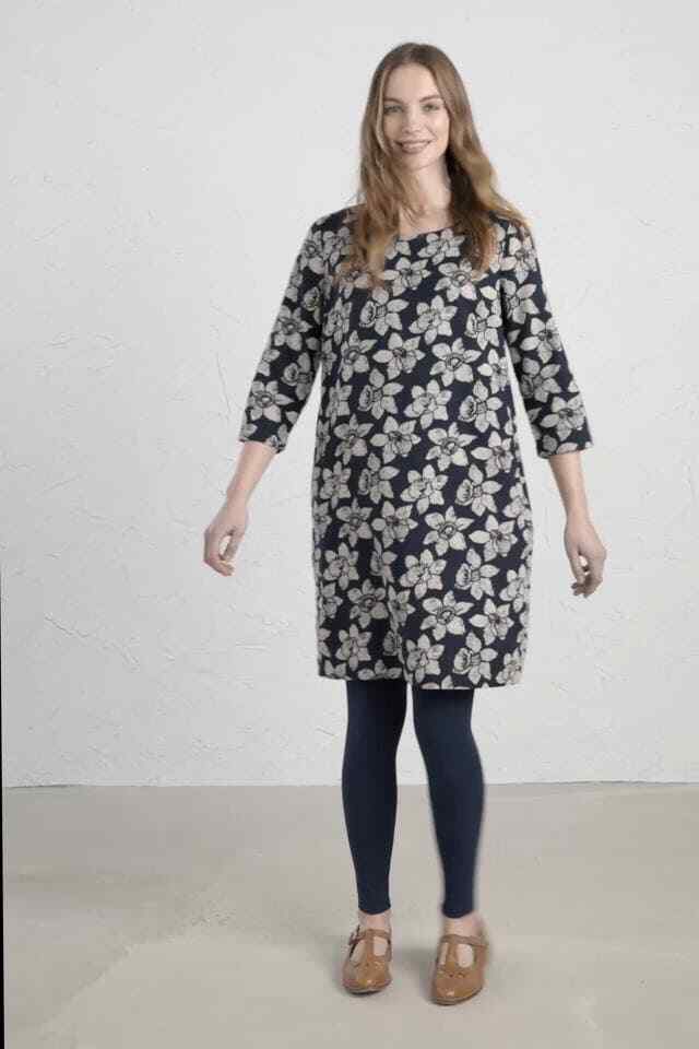 Seasalt Women's Dress navy Moon Rock Dress Regular Linear