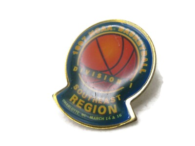 Vintage 1997 NCAA Basketball Pin Division I Southeast Region Charlotte NC Lapel