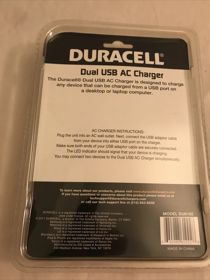 Зарядное устройство переменного тока Duracell Dual USB (DU6102) может заряжать 2 устройства одновременно - Изображение 2 из 3