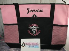 Certified Nurses Assistant Caduceus Personalized Tote Bag Personalized Gift CNA