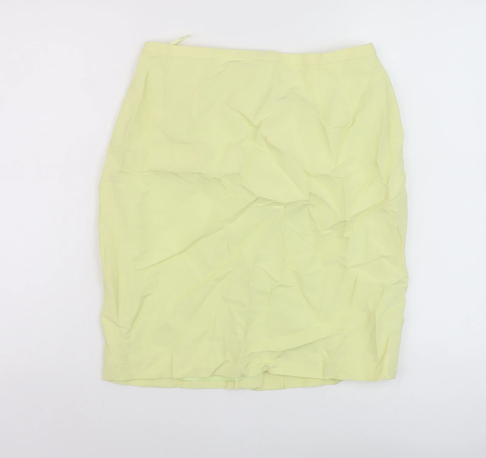 Apriori Womens Green Viscose Mini Skirt Size 14 Zip