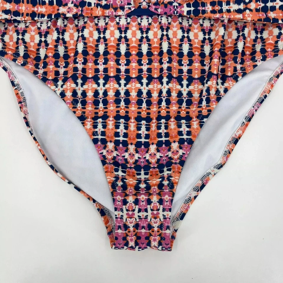 Parte inferior de bikini Jessica Simpson para mujer XL fucsia multicolor cintura alta nueva con etiquetas Foto 3 de 4