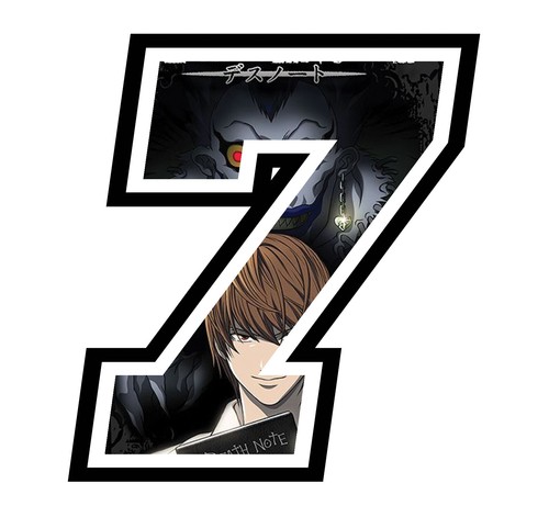 Adesivo Numero da 0 a 9 - DEATH NOTE LIGHT RYUK - Auto Moto Motocross Bici Gara - 第 8/11 張圖片