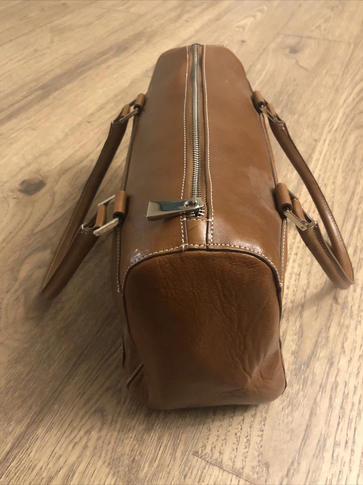 Bolso de hombro de cuero marrón Praga Foto 4 de 4