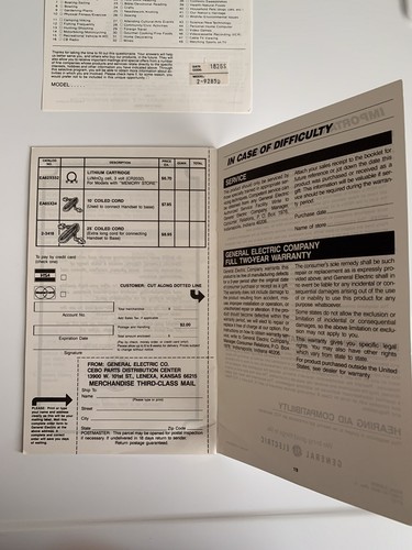 VTG GE Telephone Deluxe Use & Care Guide Manual Model 2-9285 (pamphlet only) - Picture 6 of 6