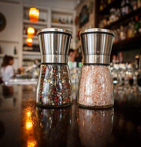 Salt and Pepper Grinder Set - Salt and Pepper Shakers for Professional Chef - - 第 3/6 張圖片