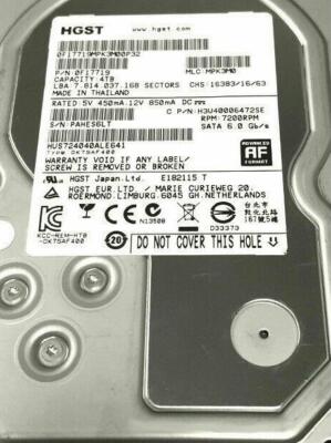 Hitachi Ultrastar 4TB 7,2KRPM 6G SAS LFF 3,5'' Festplatte HUS724040ALS641 0B26930