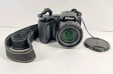 Nikon COOLPIX L105 12.1MP Digital Camera/Black/Tested/ W/ Strap & Manfrotto Case