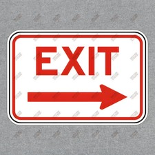 EXIT Safety Sign Sticker OSHA Compliant Directional Sign for 937820
