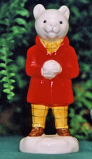 Rupert Bear Snowballing Figurine By Beswick with generic Beswick box.