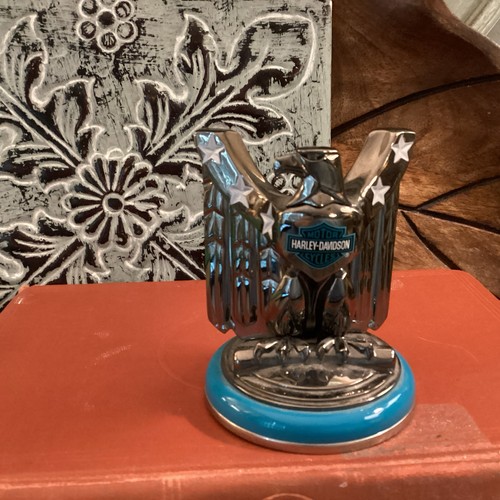 Support de montre Harley Davidson Franklin 1998 Eagle comme neuf poids papier base turquoise